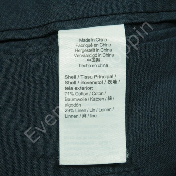 J Crew Ludlow Slim Unstructured Blazer Mens 46R Blue Mcnutt Cotton Linen Jacket - Picture 7 of 9